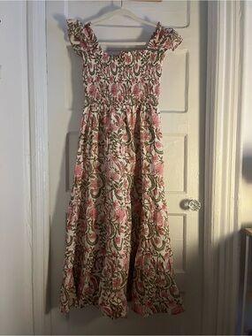 Jude Connally Pink and Green Floral Maxi Dress